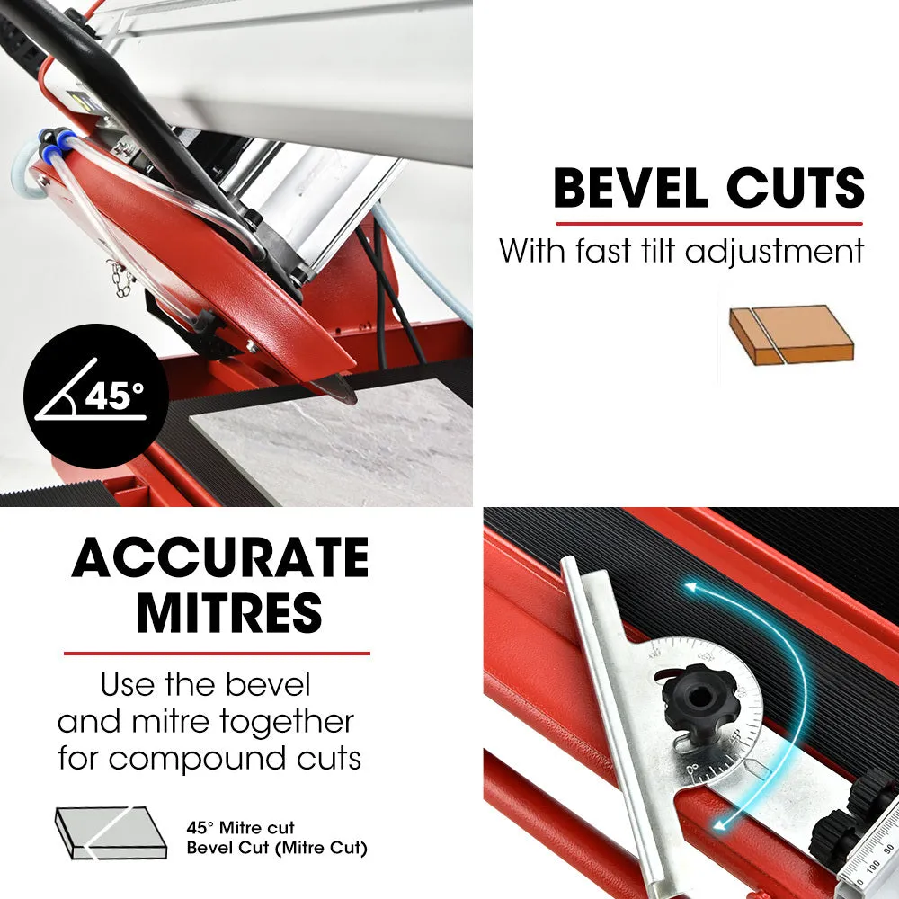 1500W Wet Tile Saw with 300mm Diamond Blade, Stand - Baumr-AG