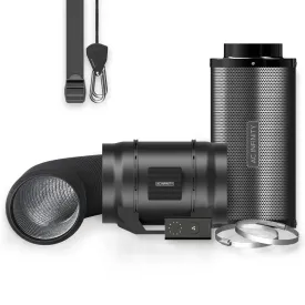 AC Infinity Air Filtration Kit 8", Inline Fan with Speed Controller, Carbon Filter & Ducting Combo