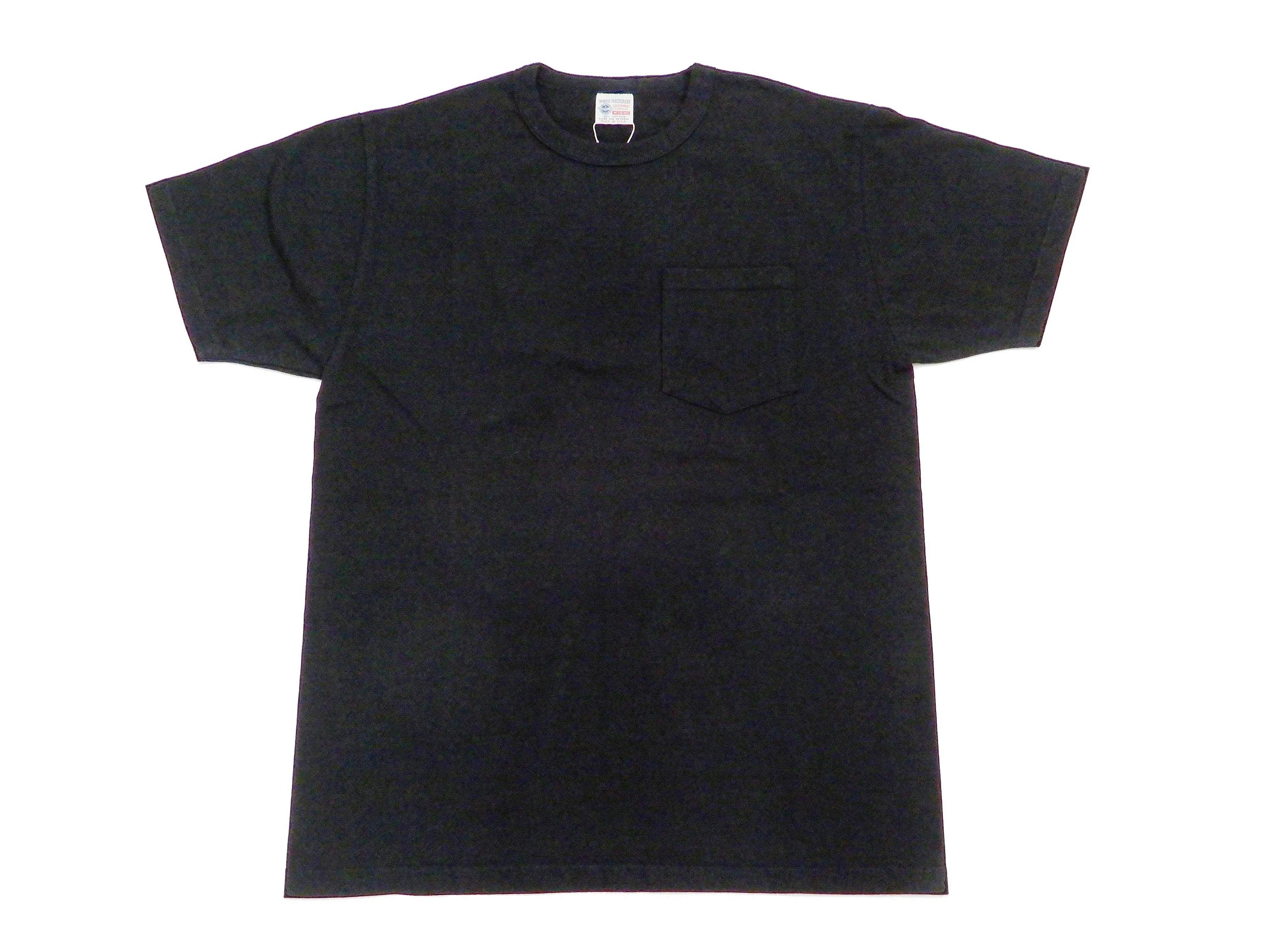 Buzz Rickson T-shirt Men's Short Sleeve Loopwheel Plain Pocket Tee BR78711 Black