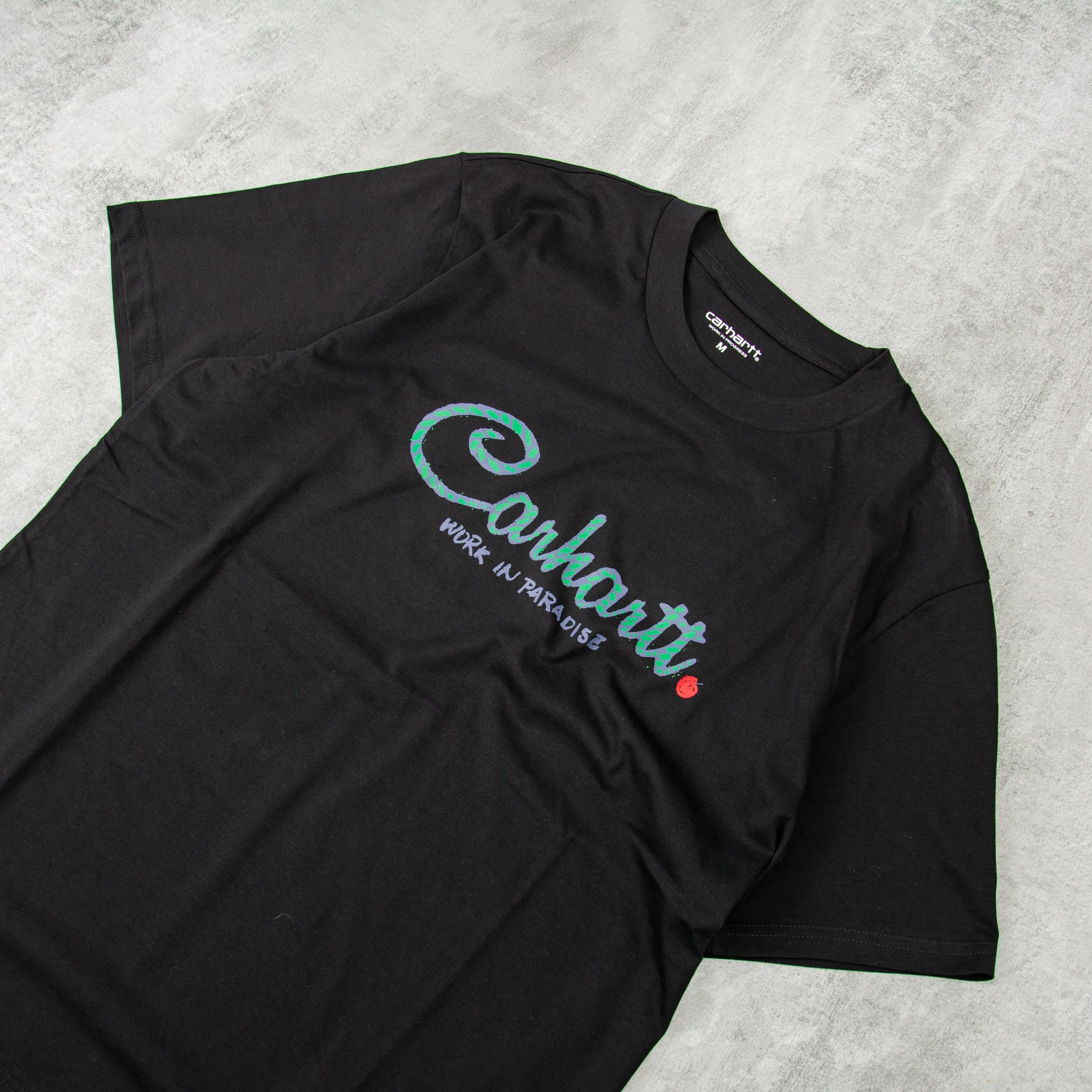 Carhartt WIP Paradise Script Tee - Black