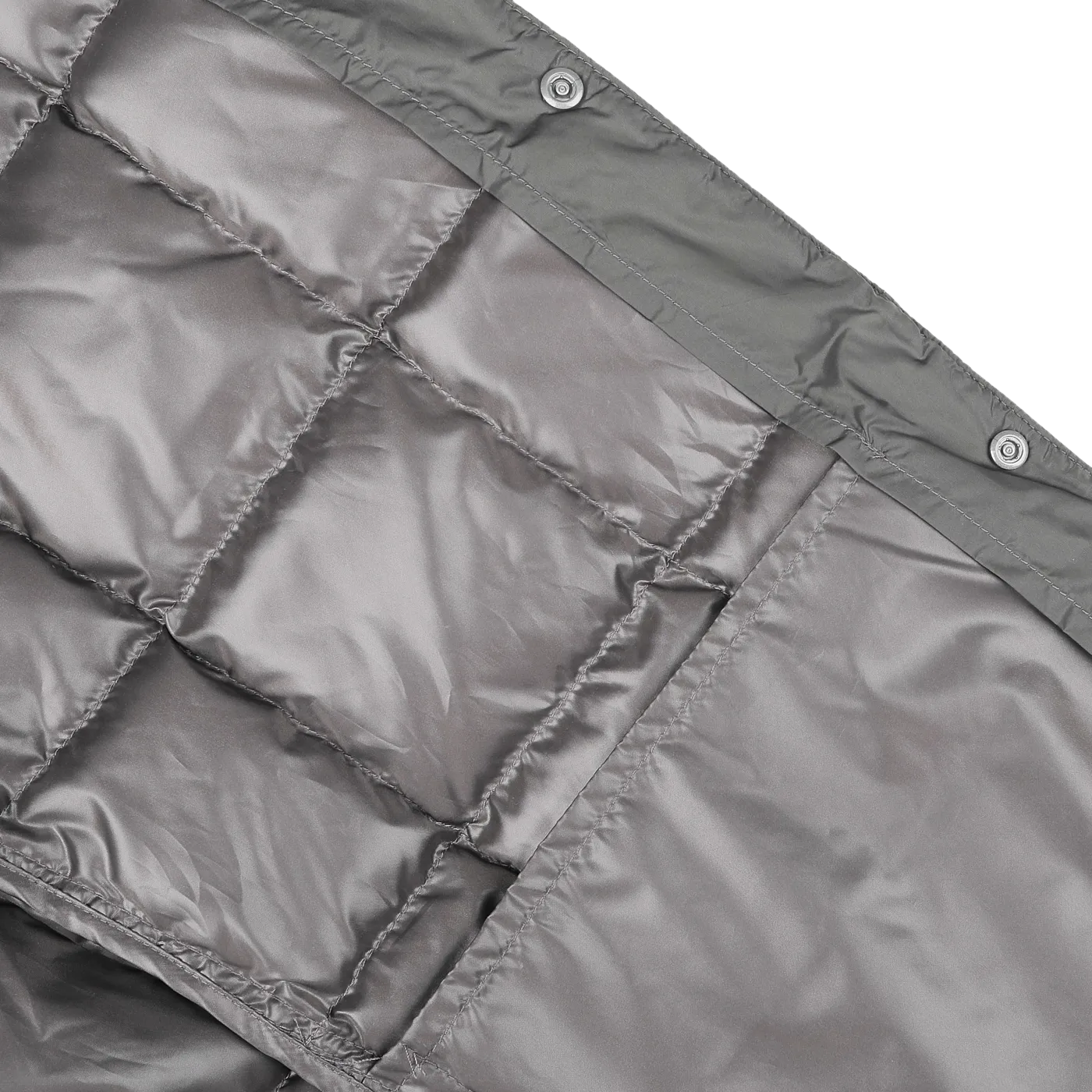 Charcoal Grey Nylon Down Padded Vest