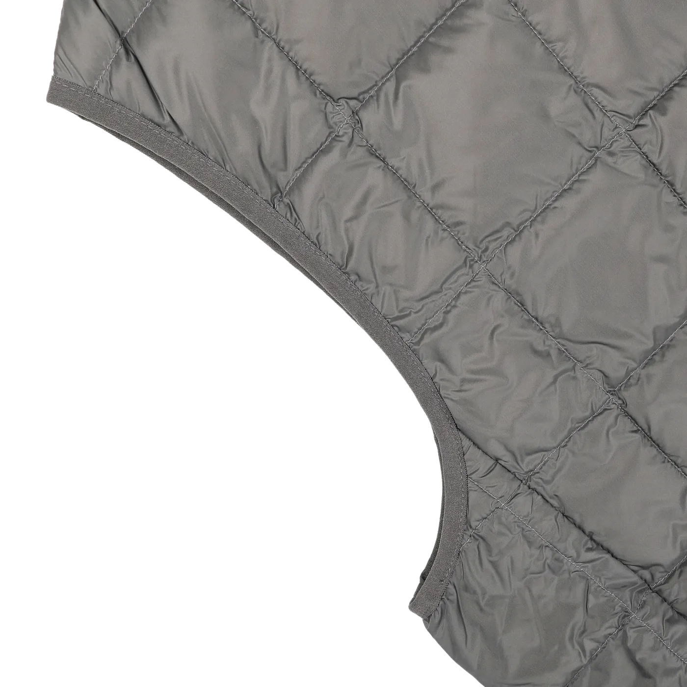 Charcoal Grey Nylon Down Padded Vest