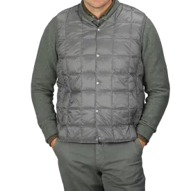 Charcoal Grey Nylon Down Padded Vest
