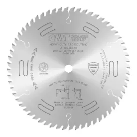 CMT Orange Chrome Heavy-Duty Cross Cutting Blade 10" x T60 ATB (1/8" Full Kerf)