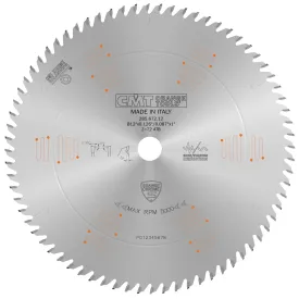 CMT Orange Chrome Heavy-Duty Cross Cutting Blade 12" x T72 ATB (1/8" Full Kerf)