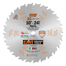 CMT Orange ITK Ripping Saw Blade 10" x 24T ATB with 5/8-Inch Bore (0.098" Thin Kerf)
