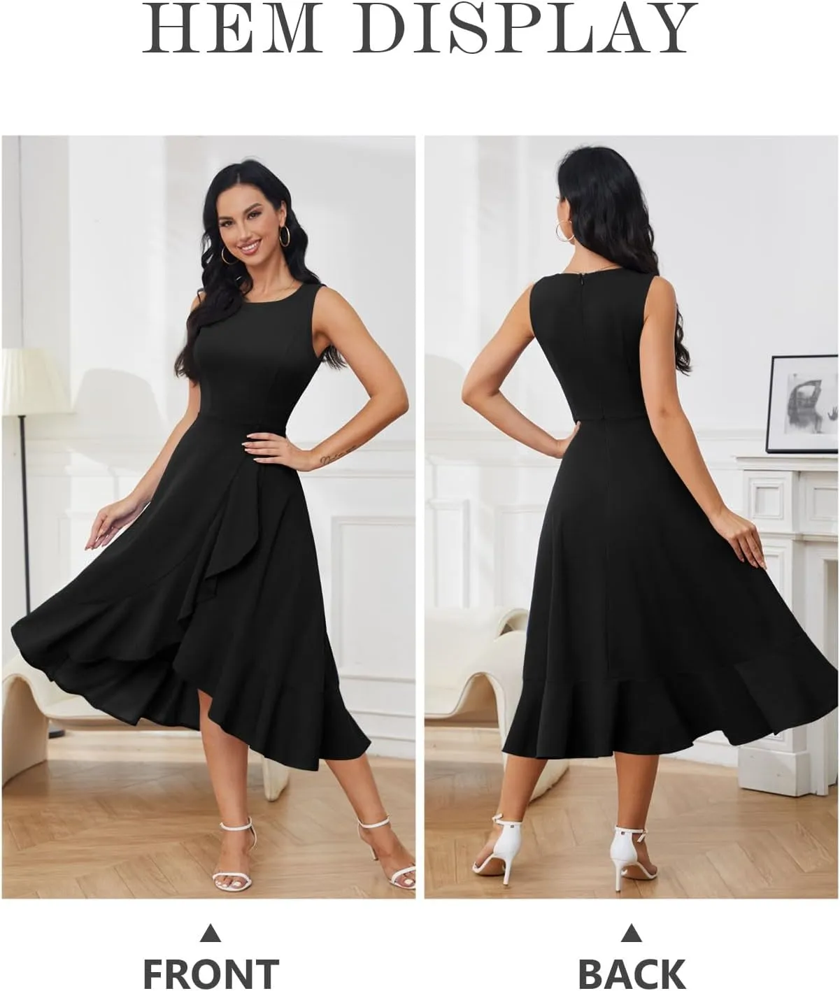 DRESSTELLS Women's Cocktail Party Formal Wedding Guest Church Dresses, Modest Graduation Prom Evening Dress