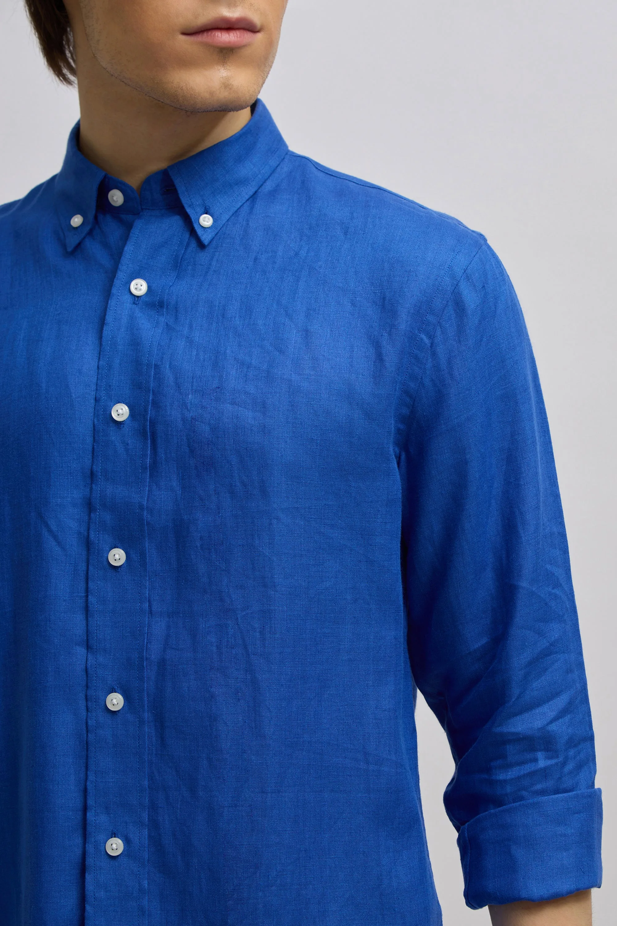 Epica - Premium 100% Linen Full Sleeve Shirt -Royal Blue