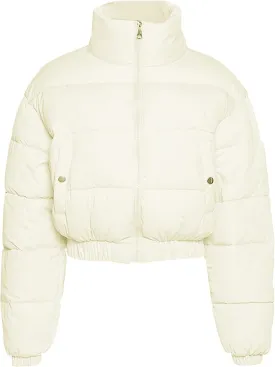 Gihuo Women' s Cropped Quilted Puffer Jacket Outerwear Coats