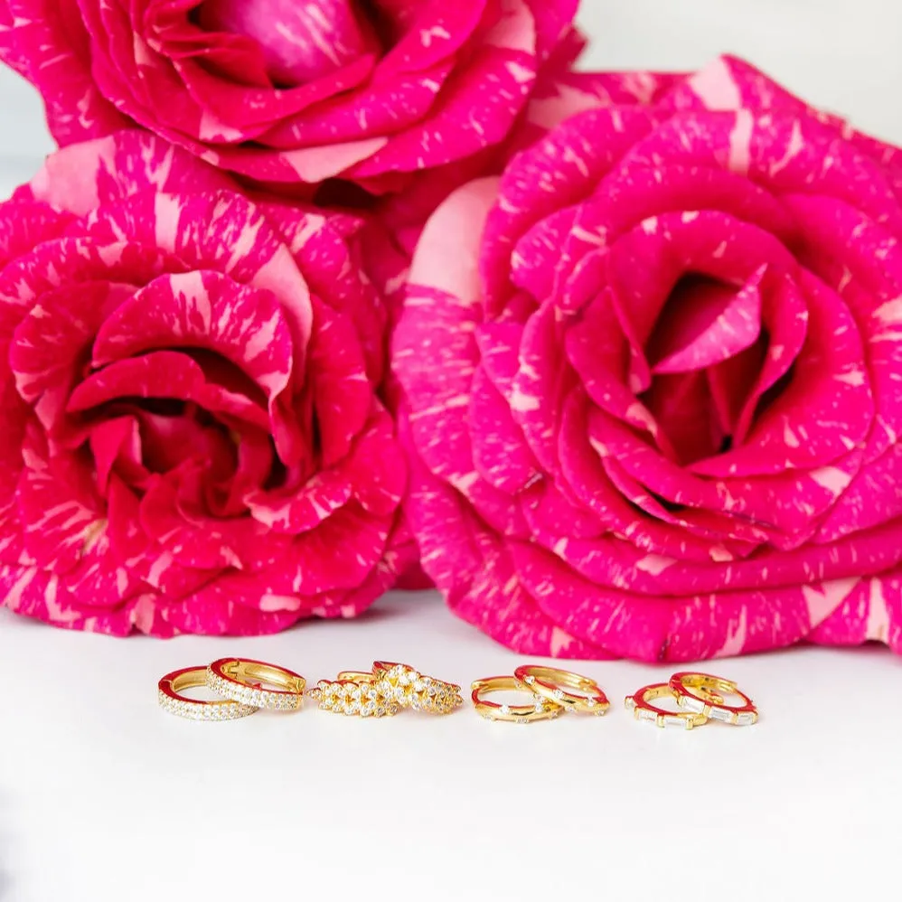 Golden Leaf CZ Huggies