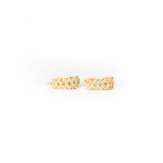 Golden Leaf CZ Huggies