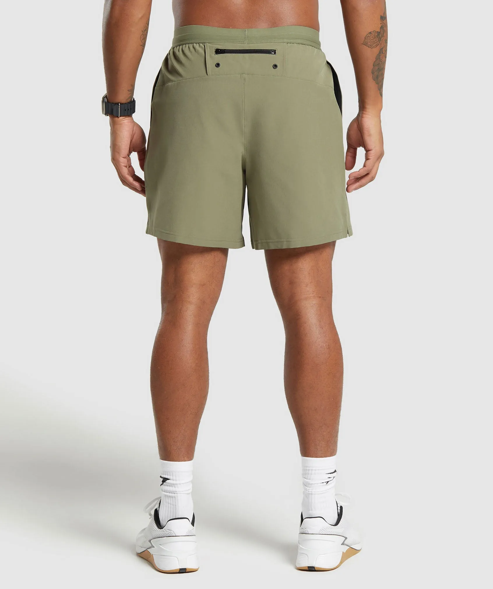 Gymshark Land to Water 6" Shorts - Utility Green