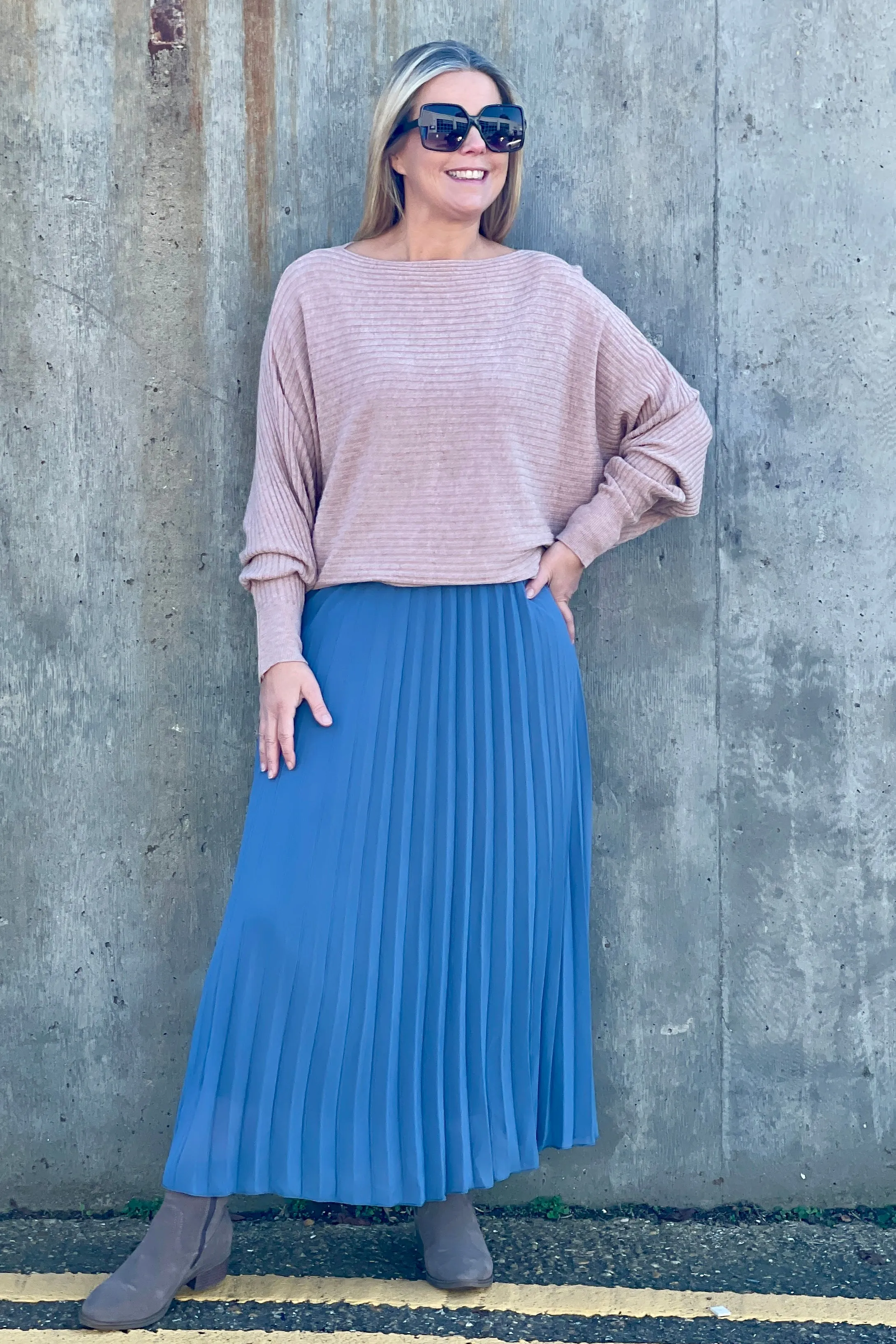 Jenny Ribbed Batwing Jumper | Mocha