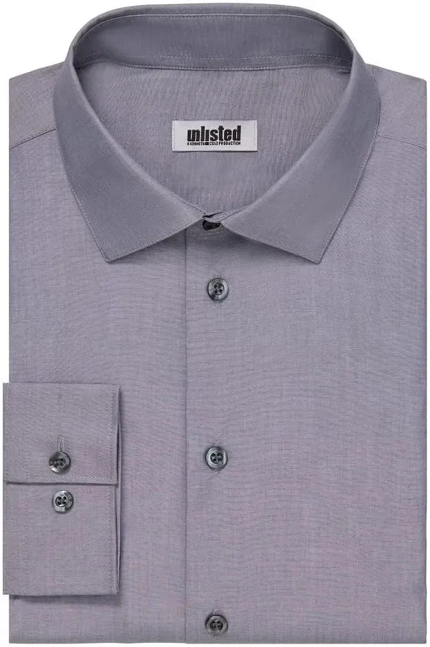 Kenneth Cole Unlisted Men's Regular Fit Solid Dress Shirt - Amazon Exclusive