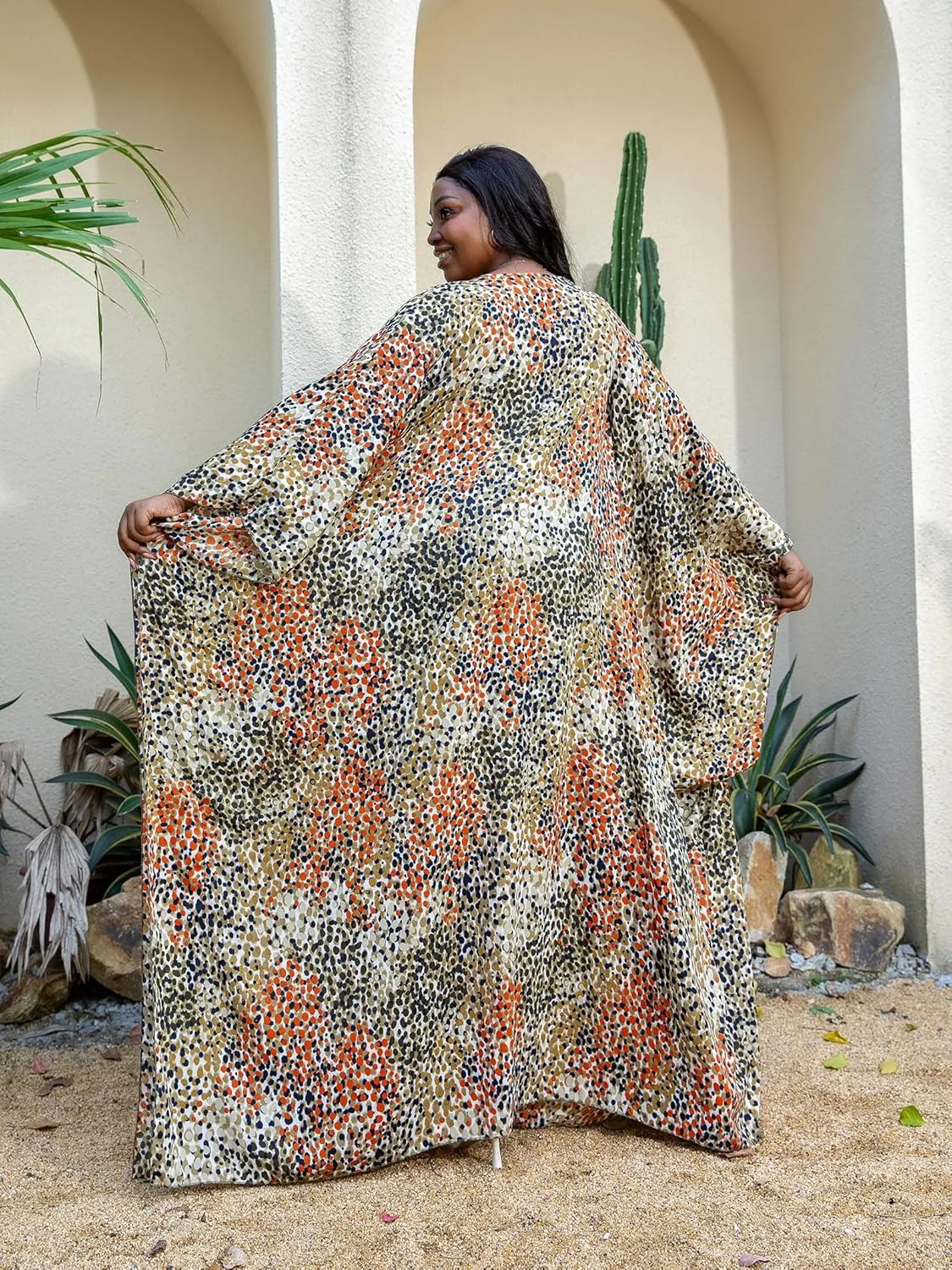 KINIKO Plus Size Kaftan Dresses for Women Caftan Bathing Suit Cover Up Casual Maxi Beach Loungewear Kimono