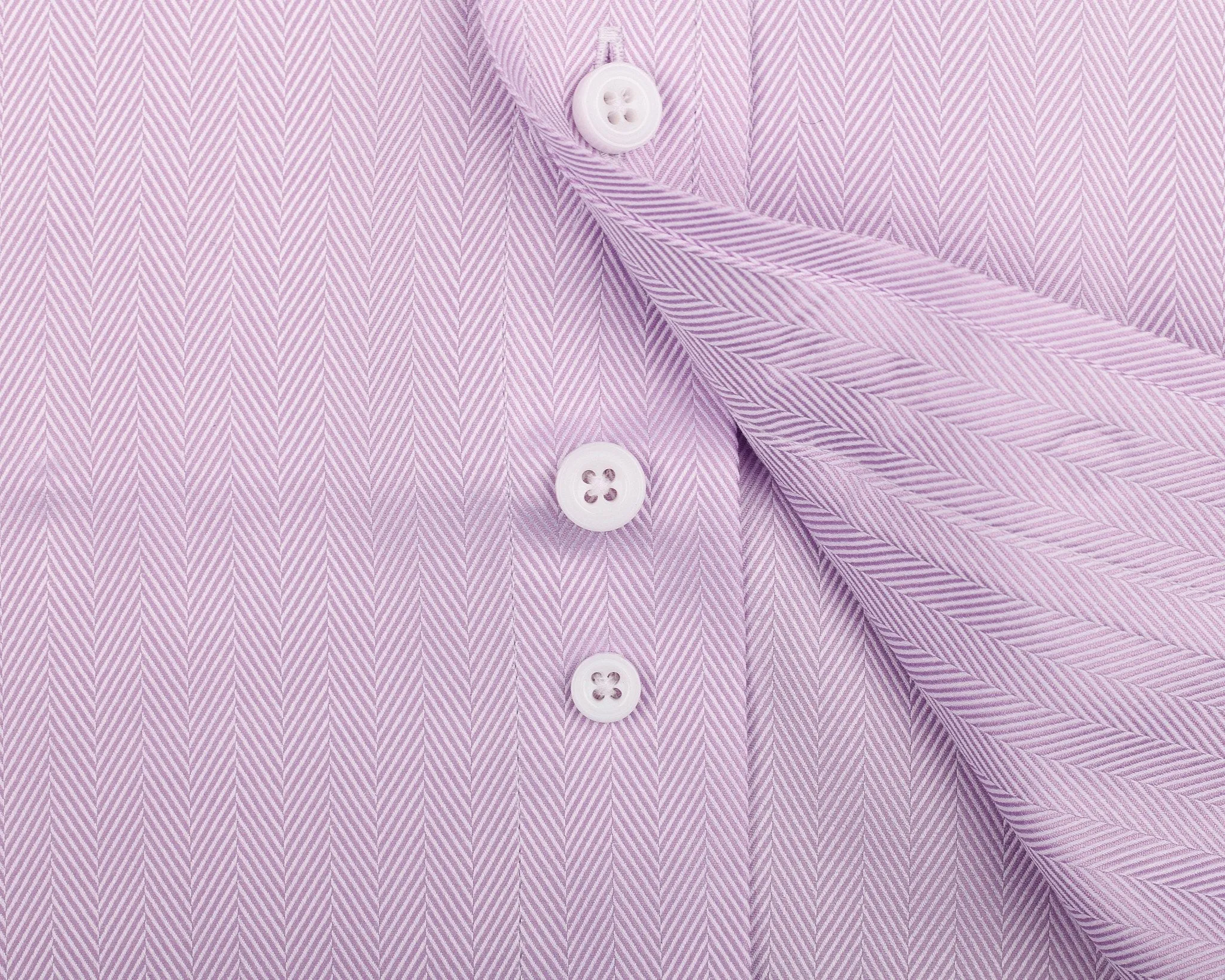 Lilac Herringbone Formal Business Dress Shirt in French Double Cuffs