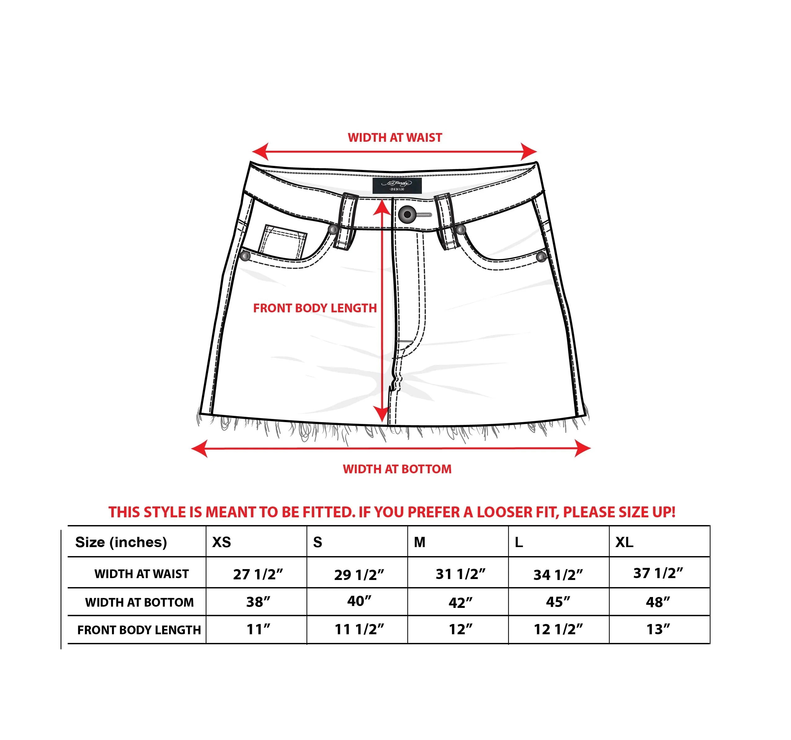 LKS Skull Denim Mini Skirt