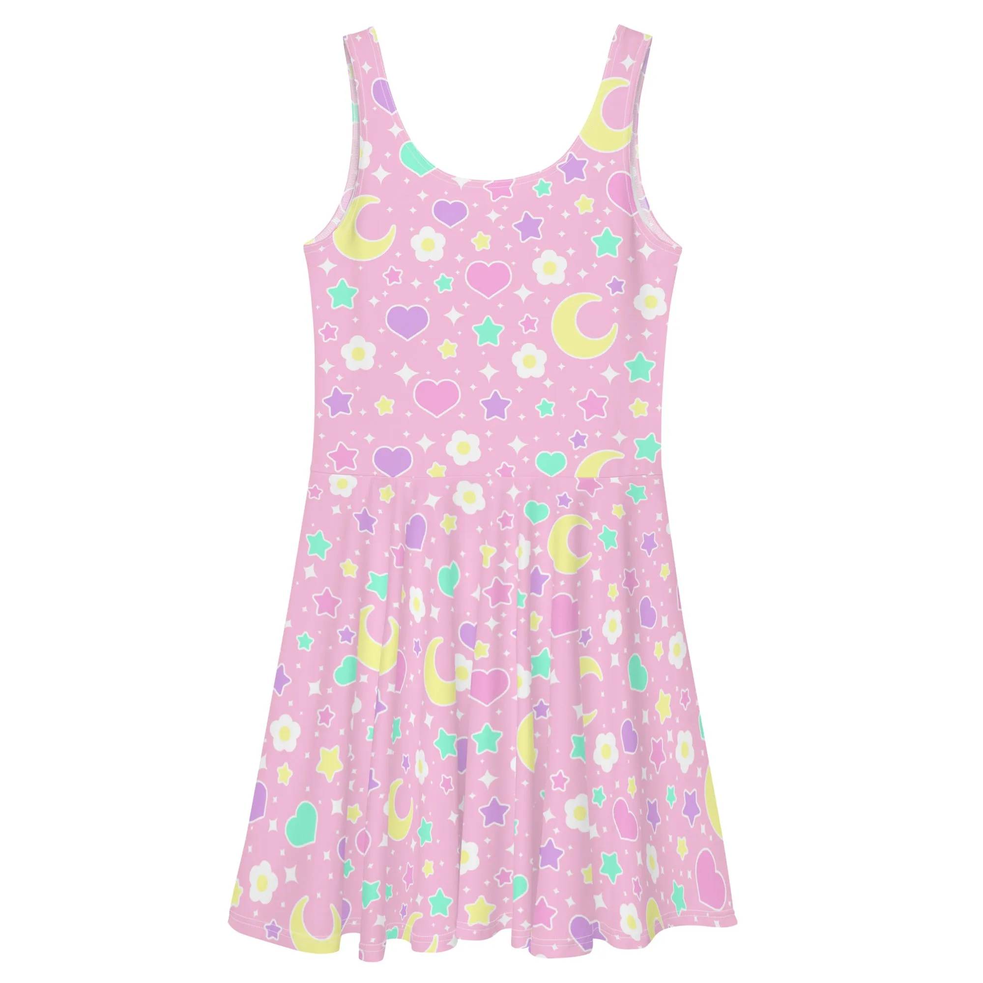 Magical Spring Pink Skater Dress
