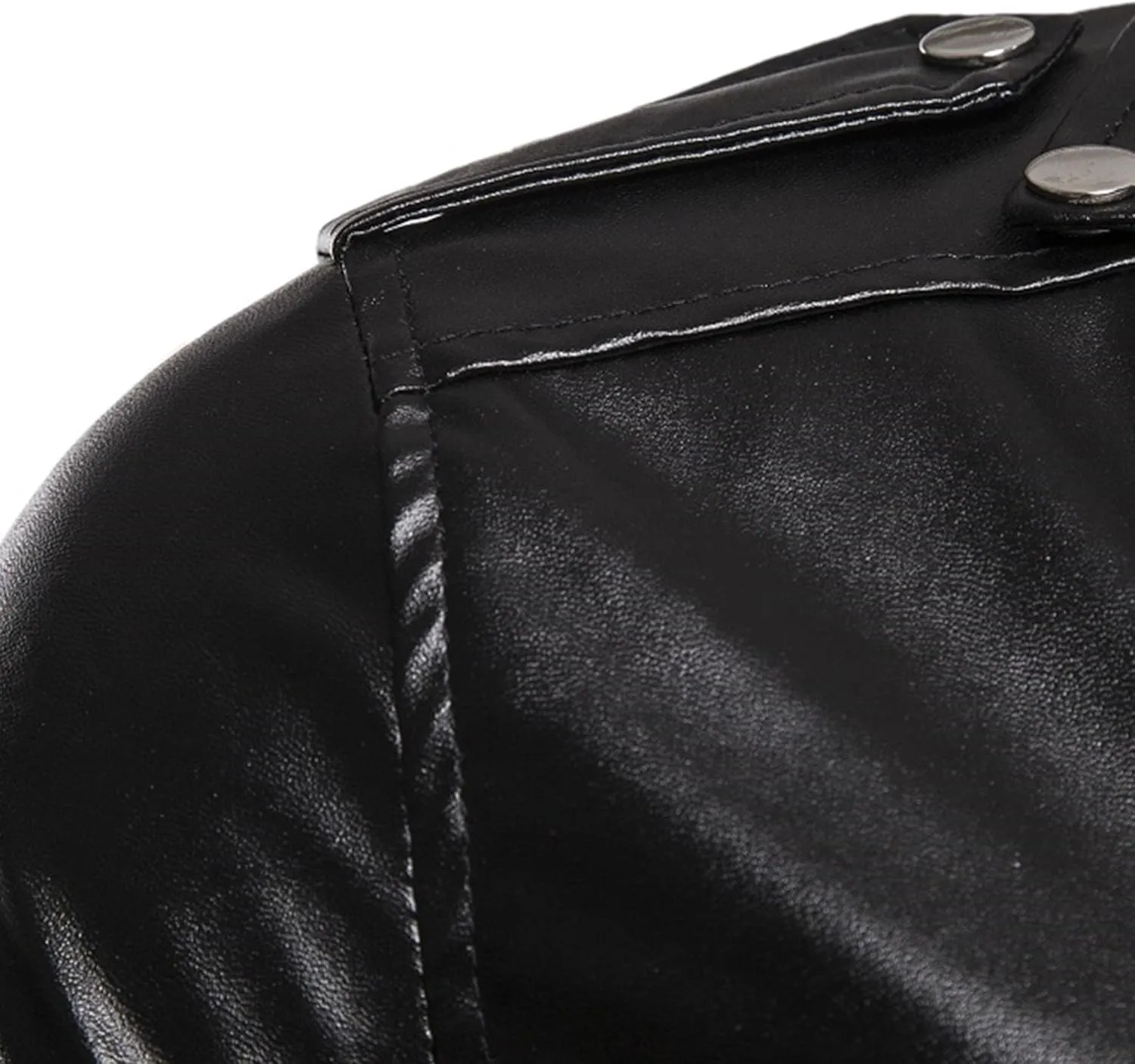Maiyifu-GJ Men's Leather Jackets Faux Leather Motorcycle Zipper Jacket Casual Lightweight Zip-Up Biker Coat Windbreaker
