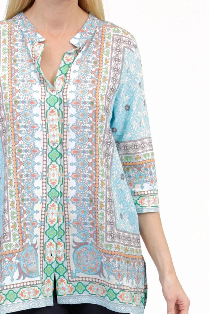 Mosaic Border Print Tunic