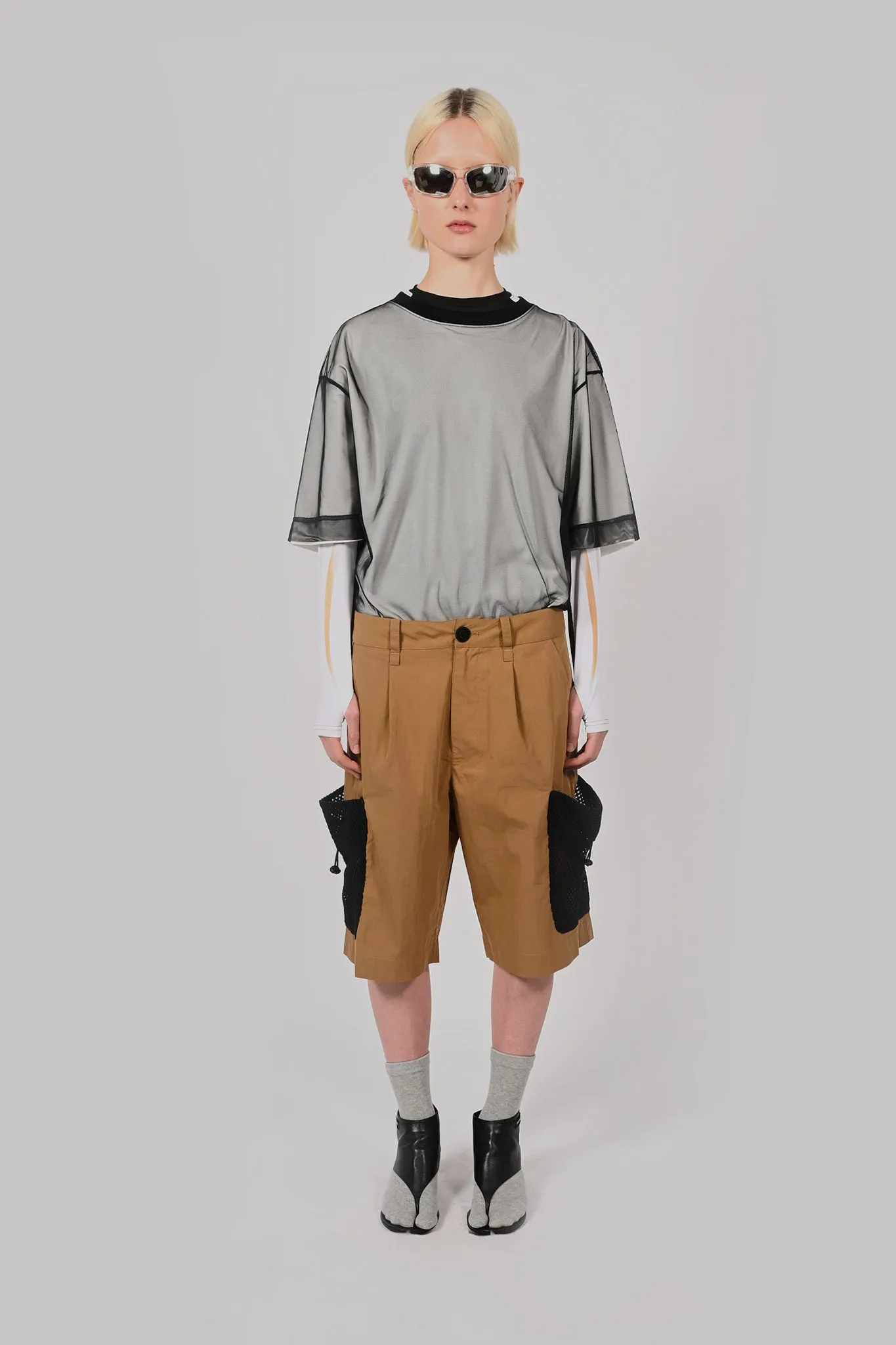 Net Pocket Cargo Shorts  Unisex