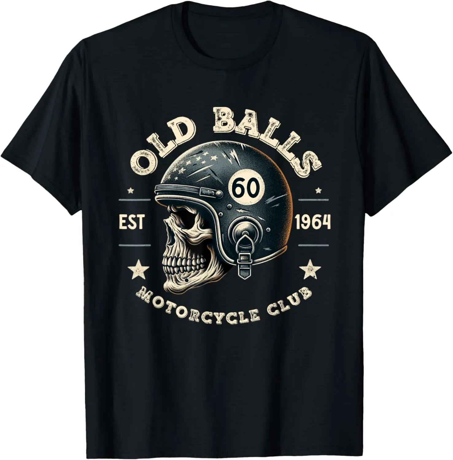 Old Balls Club Vintage Motorcycle 60th Birthday for Old Man T-Shirt