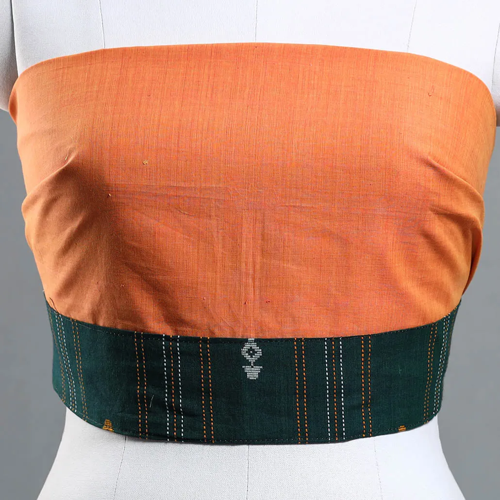 Orange - Plain Cotton Blouse Piece