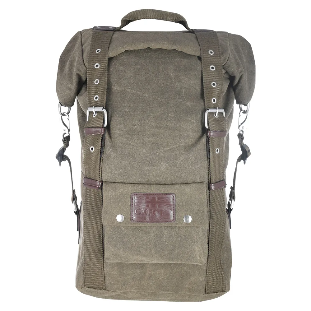 Oxford Heritage Back pack Khaki 30L Motorcycle Style