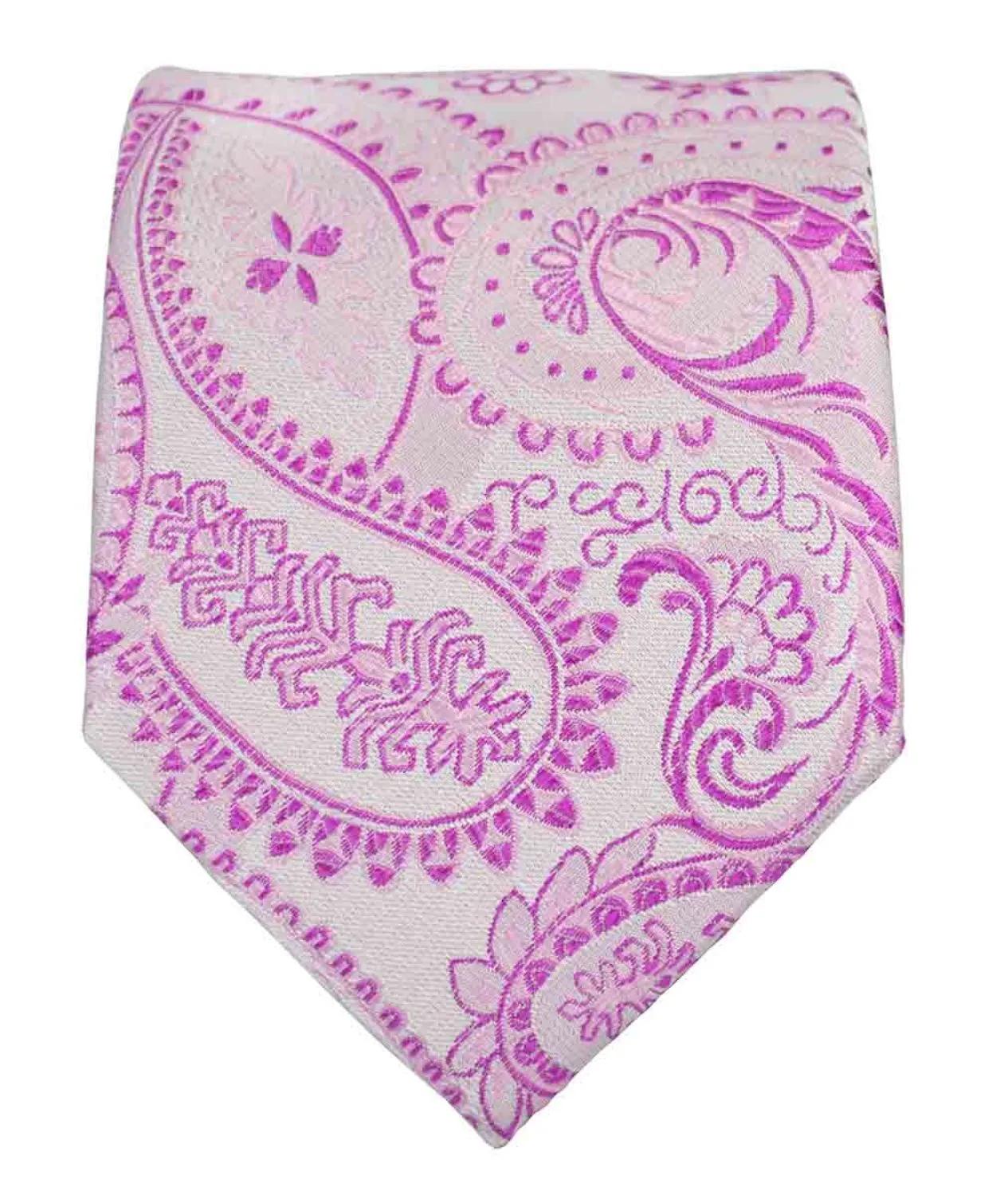 Pink Paisley Silk Men's Necktie