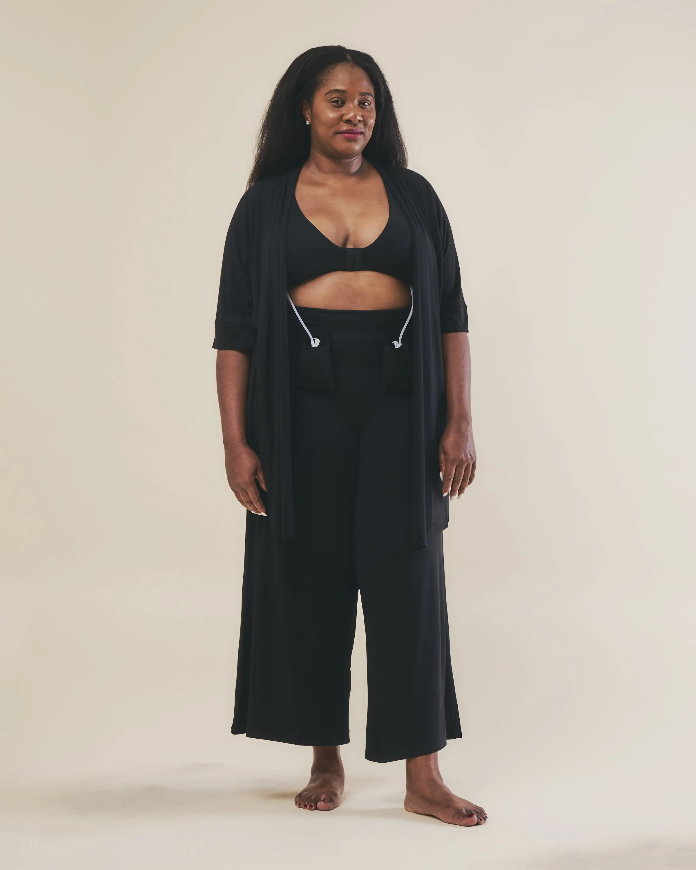 Recovery Robe with Drain Management Belt