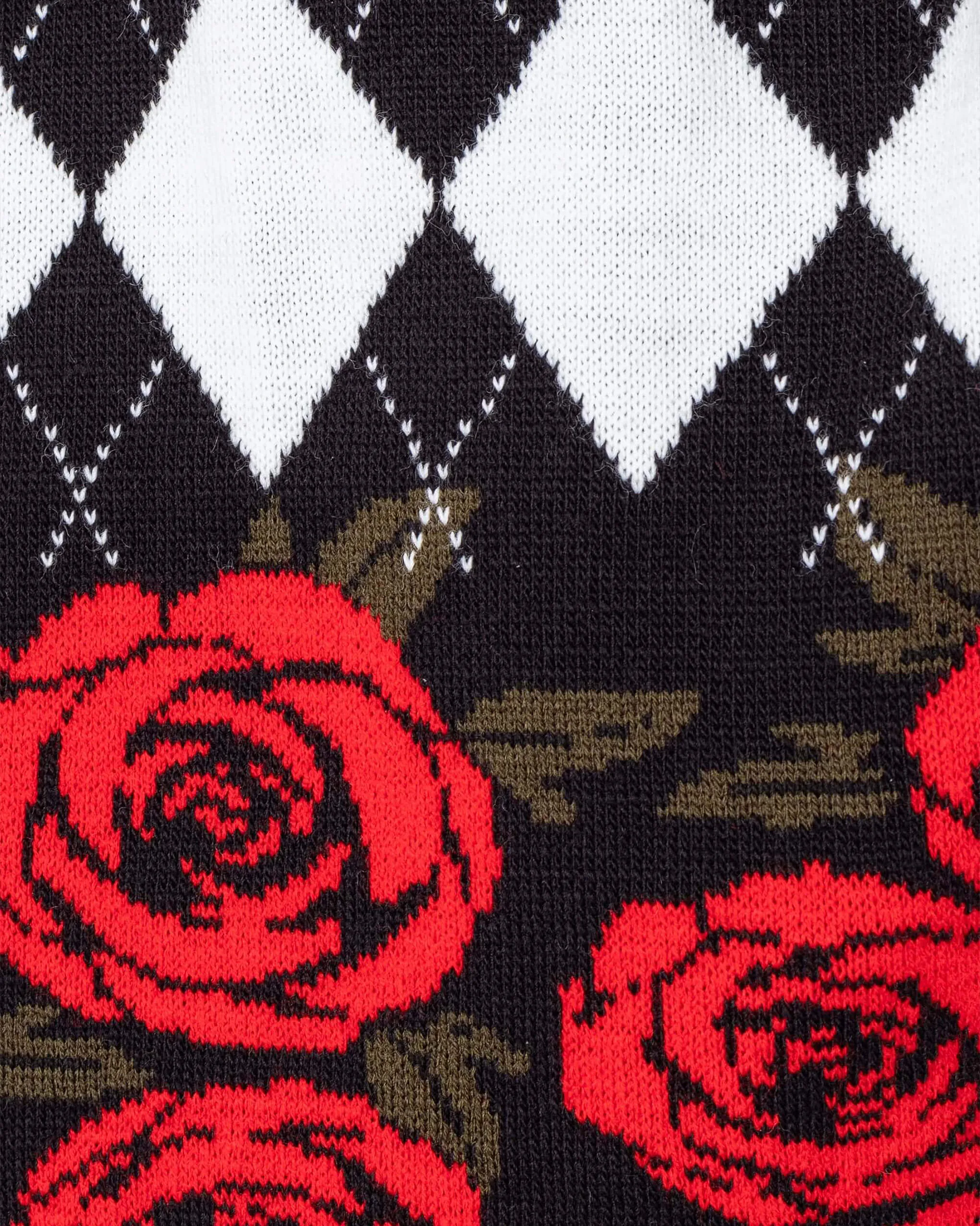Rose and Argyle Knitted Tank Top