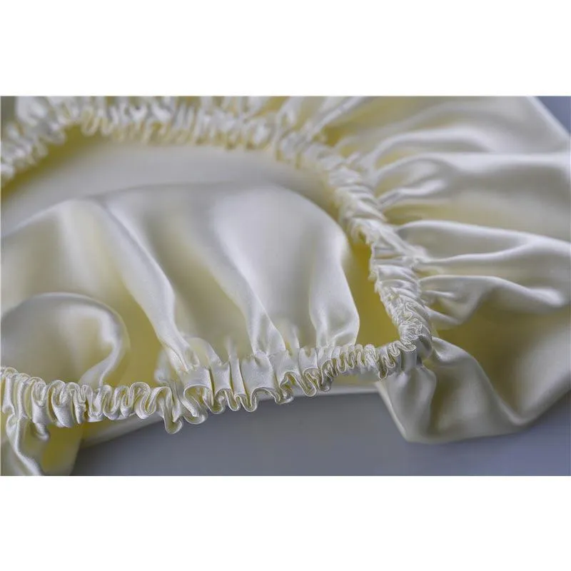 Silk Hair Bonnet - Double side no edge - Cream