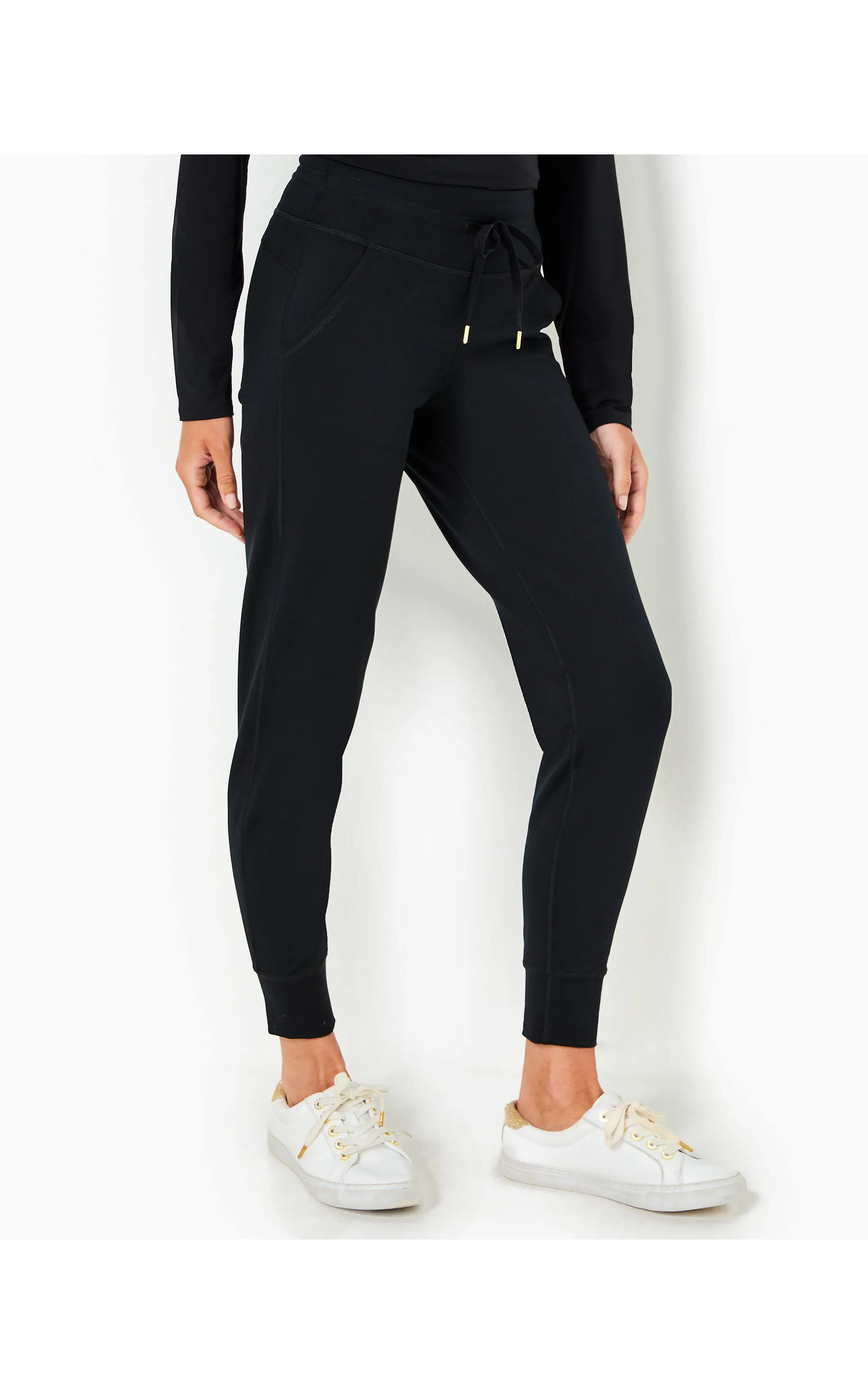 UPF 50  Luxletic 28" Island Mid-Rise Jogger Noir