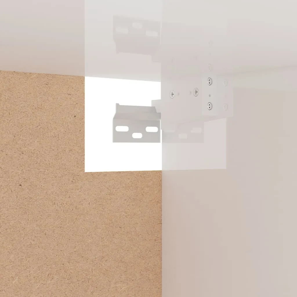 Wardrobe High Gloss White 100x32.5x35 cm Engineered Wood