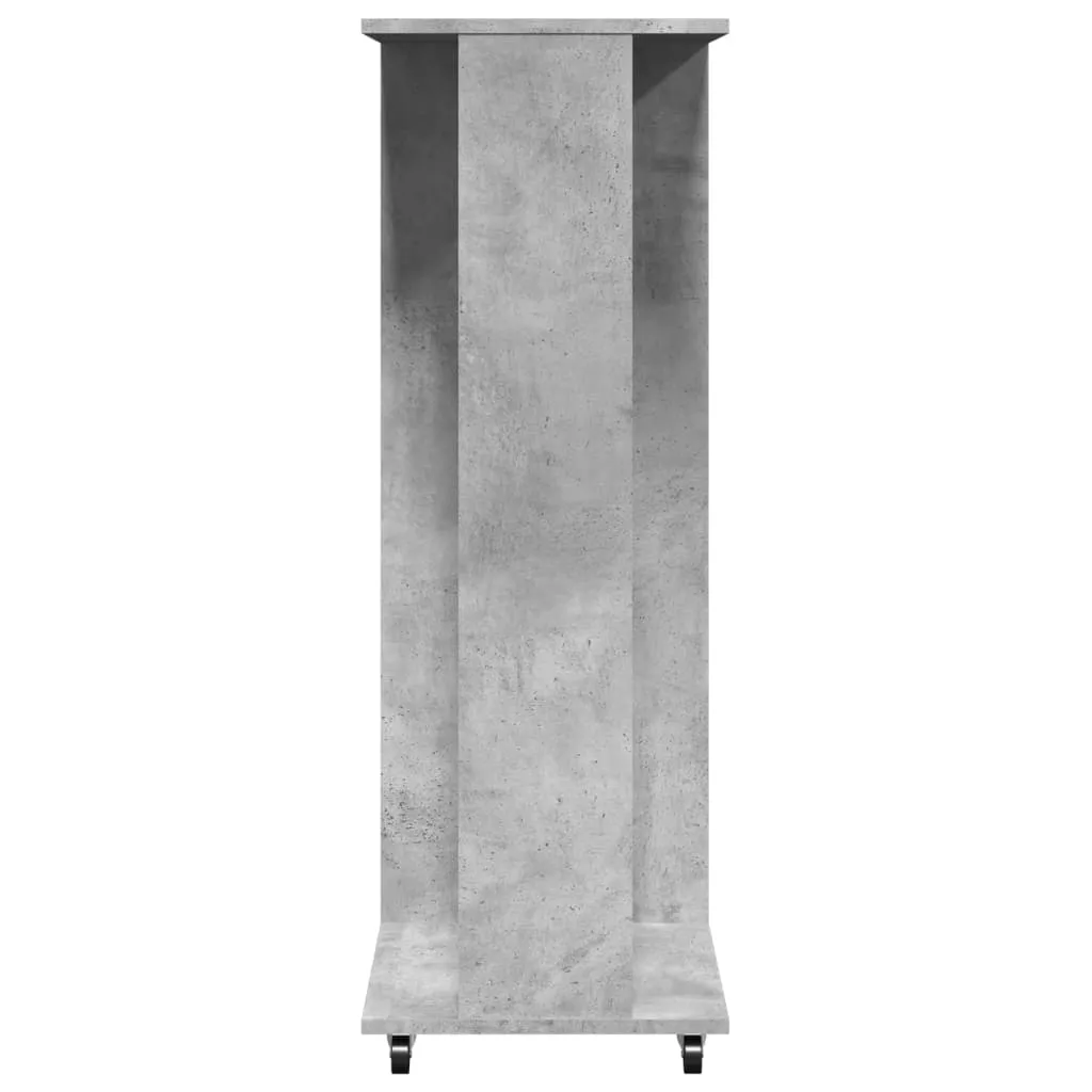 Wardrobe with Wheels Concrete Grey 102x38x110 cm Engineered Wood