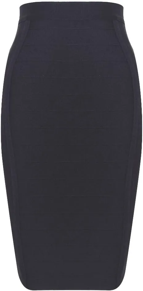 Women's High Waist Wear to Work Pencil Skirt Bandage Bodycon Midi Skirt