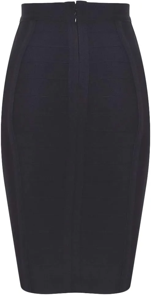 Women's High Waist Wear to Work Pencil Skirt Bandage Bodycon Midi Skirt