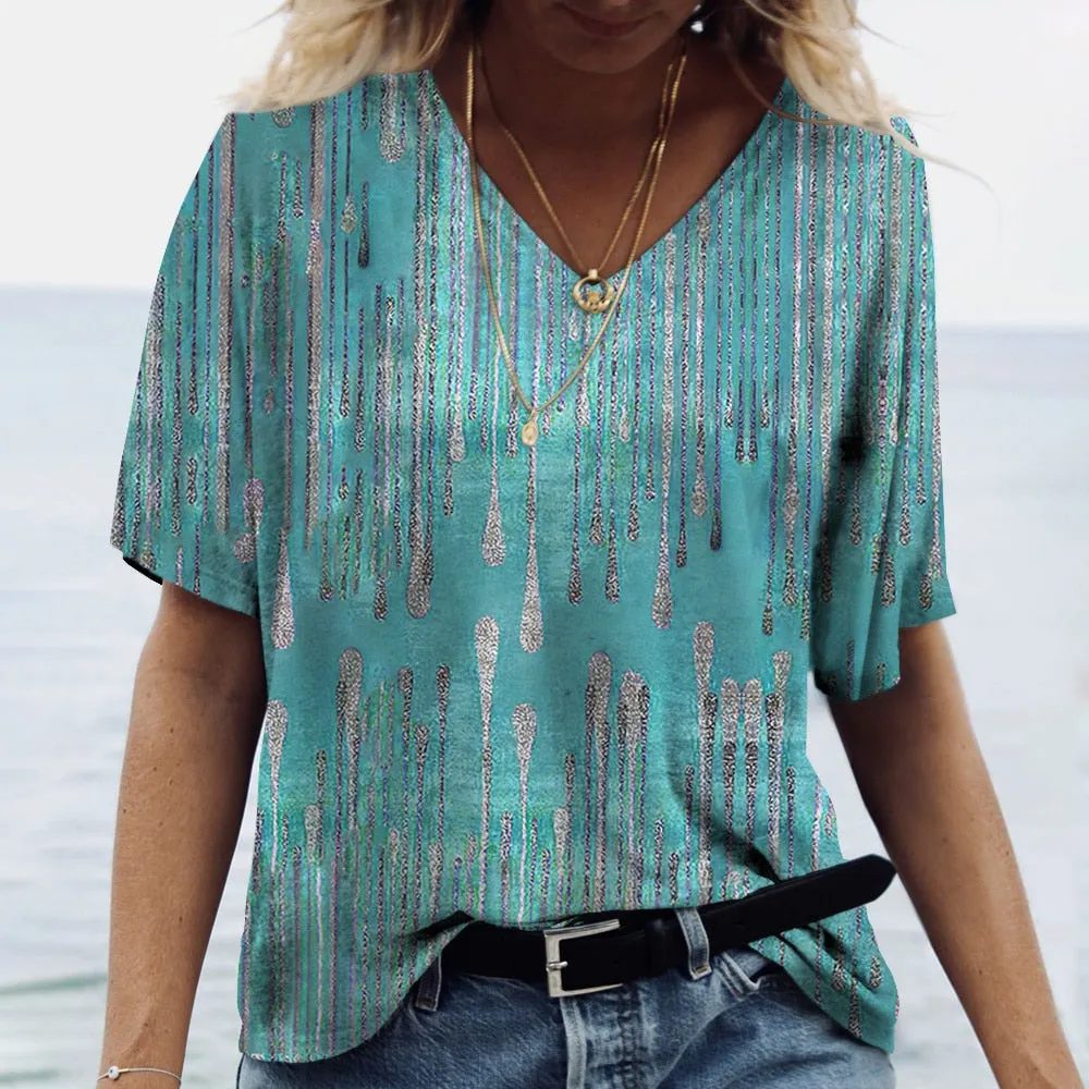 Women's Short V Neck T-Shirts