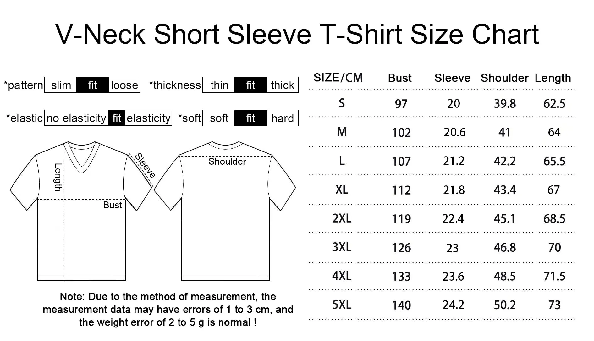 Women's Short V Neck T-Shirts