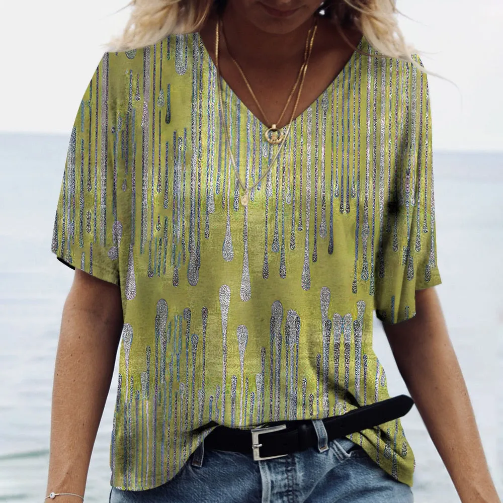 Women's Short V Neck T-Shirts