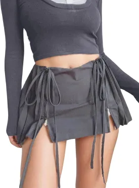 Y2K Skirt Pleated Low Rise Mini Skirt Sexy Preppy Coquette Micro Skirts Rave Skirts for Women